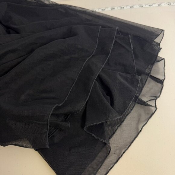 Vintage Y2K 90s Babydoll Pink Rose and Black Fairy Prom Gown Dress Size 8 - Picture 14 of 14